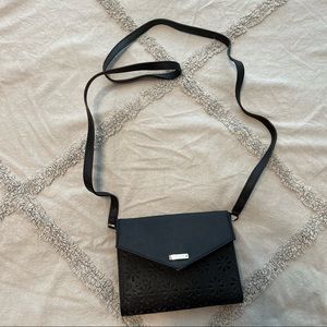 Kate Spade Black Leather Clutch/Crossbody Purse